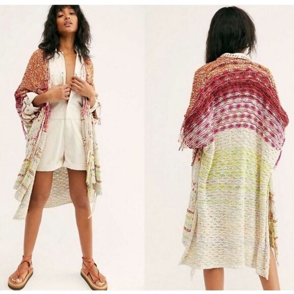 Free People Skies The Limit Cardigan Desert Dream Combo S festival boho - Picture 1 of 10